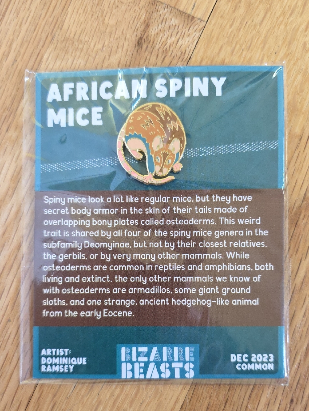 Bizarre Beasts Enamel Pin Common Decemeber 2023 African Spiny Mice